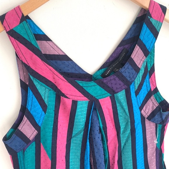 Marc By Marc Jacobs - Multicolor Striped Cotton Blend Top, Size 2, NWOT - Picture 3 of 12